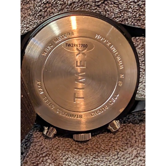 Timex MK1 Chronograph watch with a black aluminum case and a black nylon strap - Picture 4 of 6